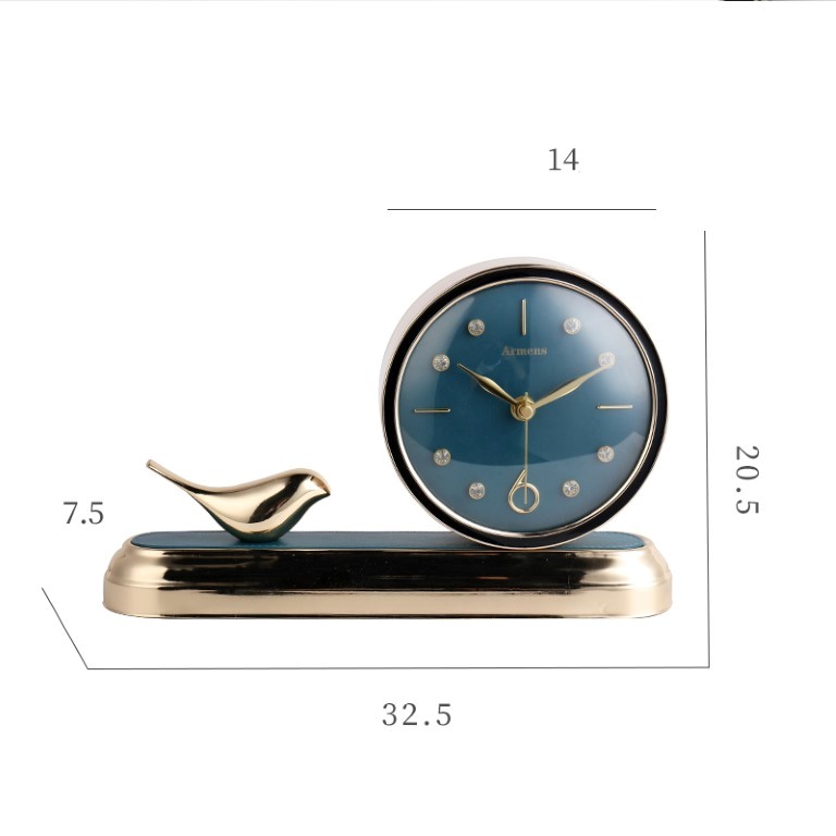 European light luxury living room table clock modern