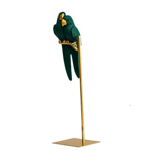 Nordic color resin parrot decoration Twin