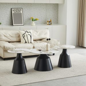3-piece ceramic coffee table set