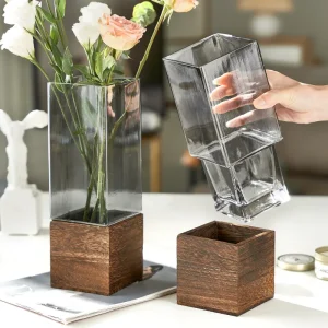Japanese Style Glass Vase – Simple & Creative Light Luxury Decoration