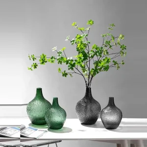 Nordic Creative Light Luxury Big Belly Glass Vase – Transparent Elegance for Modern Living