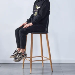 Modern Simple Plastic Bar Chair – European Style High Stool for Home & Tea Shops
