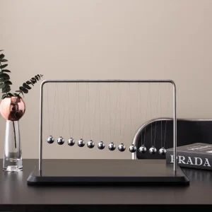 Newton’s Cradle – Minimalist Kinetic Desk Toy for Stress Relief & Focus