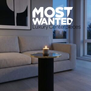 The Fluted Pillar Side Tables: Bold Geometric Luxury for the Modern Home - Black