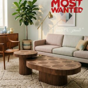 Pill-Shaped Coffee Table – A Bold Statement of Geometric Wood Art