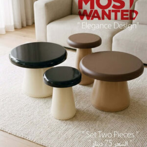 "The Mushroom Trend: Modern Nesting Coffee Tables for a Playful Yet Elegant Living Room"